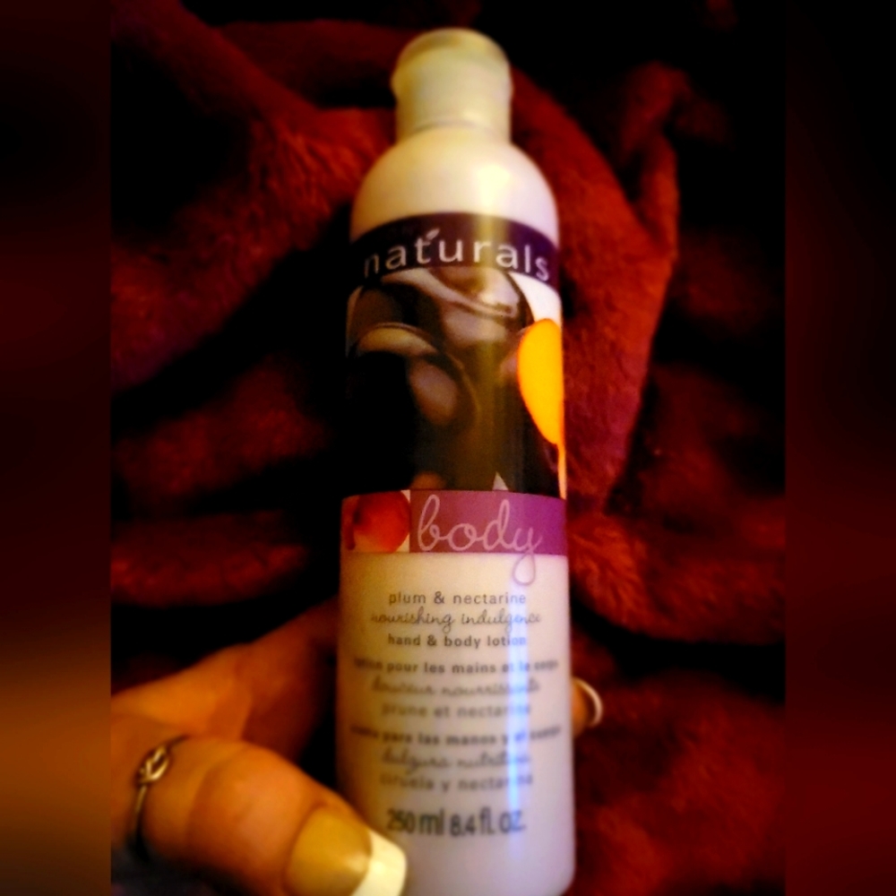 Avon Naturals hand and body Lotion Plum and Nectarine scent 24-HOUR moisture